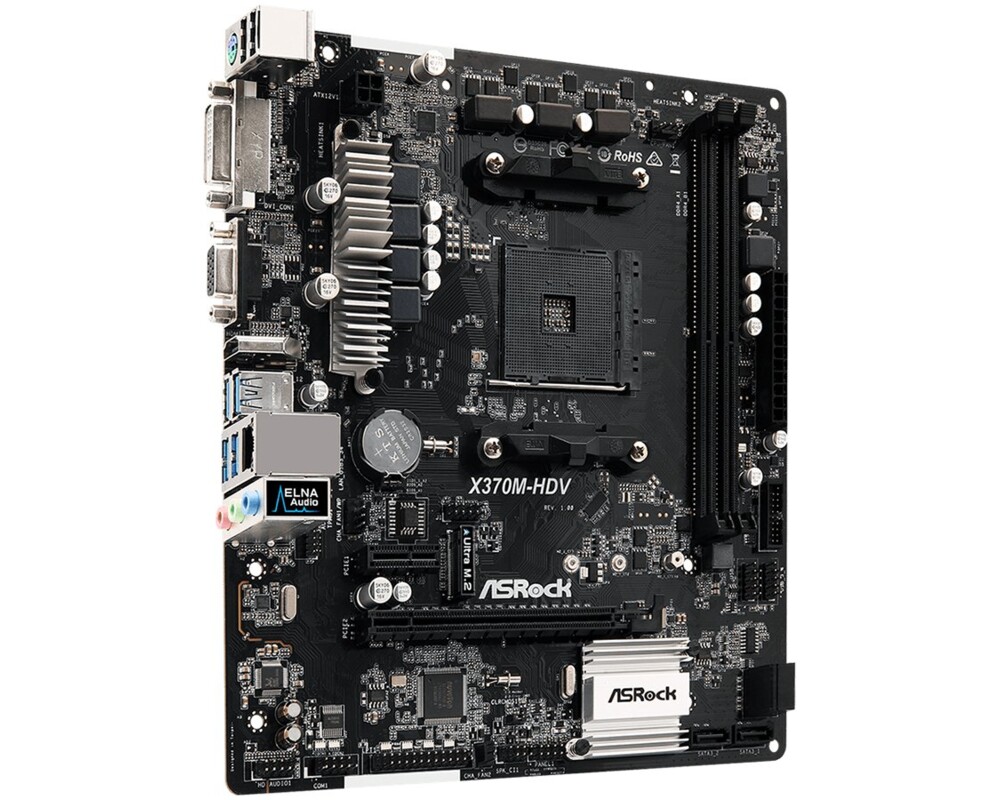 Дънна платка ASROCK X370-HDV AMD AM4 2xDDR4 2