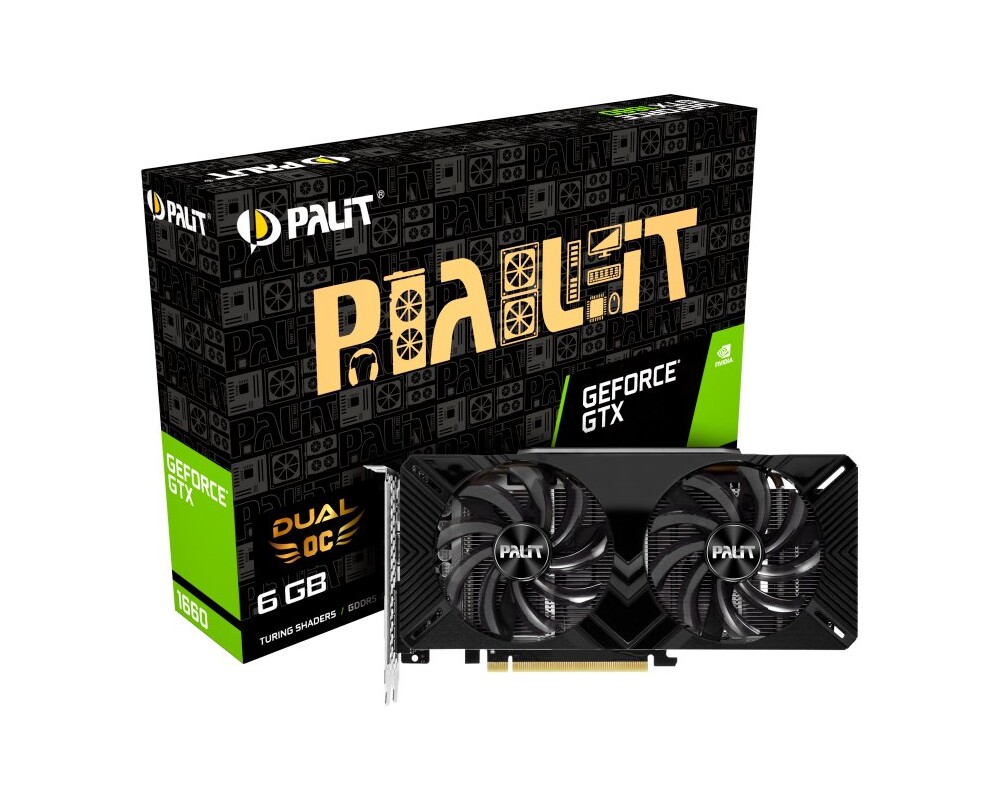 Видеокарта VC Palit nVidia GTX1660 Dual OC 6GB GDDR5