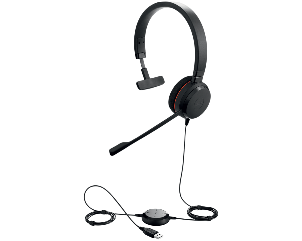 Слушалки Jabra Evolve 20 UC, Моно, Микрофон, Черни 8