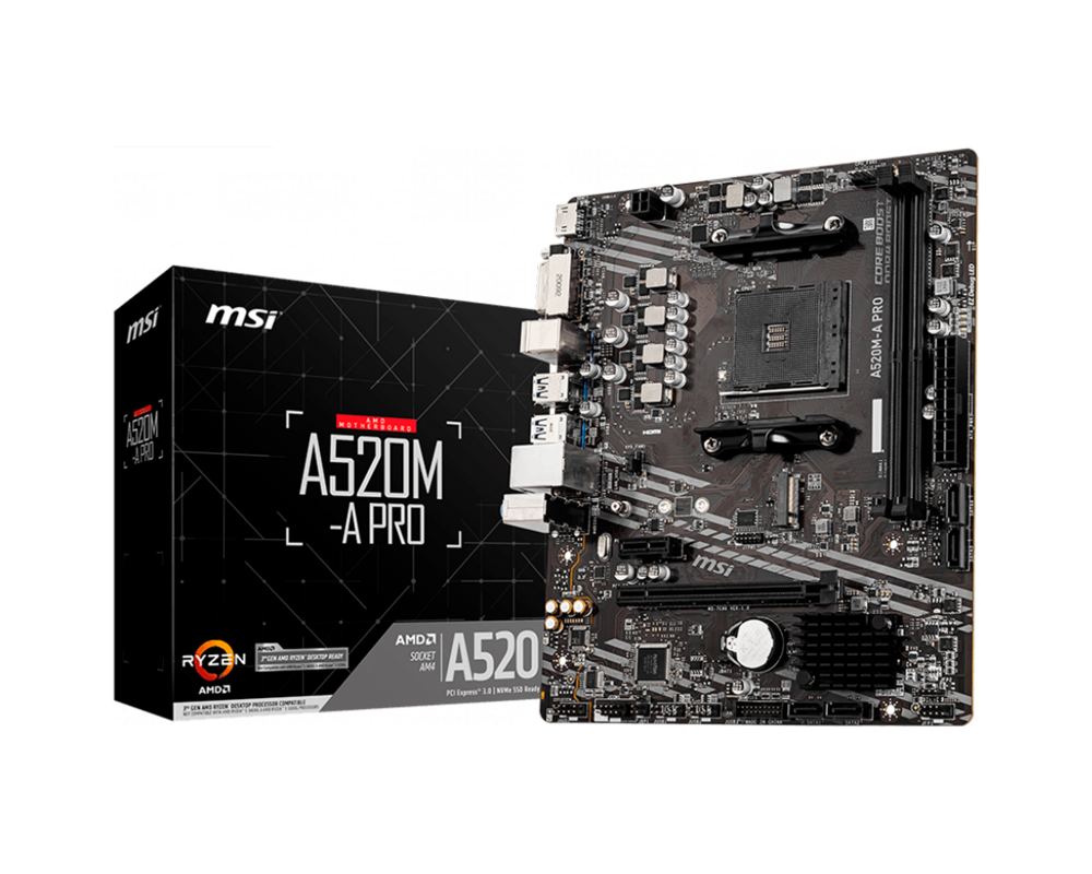 Дънна платка MSI A520M-A PRO 4