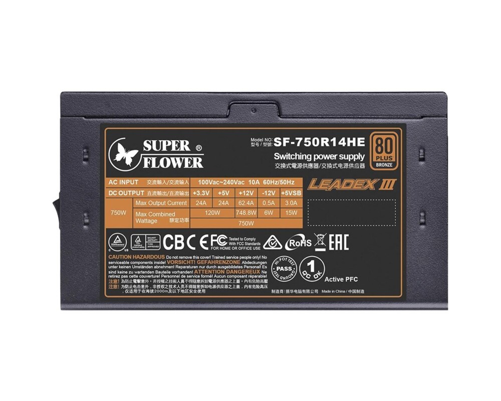 Захранване Super Flower Leadex III 750W 80 Plus Bronze PRO 2