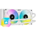 <span>Охладител за процесор</span> CORSAIR iCUE H100i ELITE CAPELLIX Liquid CPU Cooler, 240mm Radiator, Dual 120mm ML RGB PWM Fans, Intel: LGA1700 (with separate bracket)/LGA1200/LGA115X/LGA20XX, AMD: AM5/AM4/sTRX4/sTR4, 5Y warranty, white <span class='catalog-num-in-name'>CW-9060050-WW</span> - 