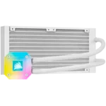 Охладител за процесор CORSAIR iCUE H100i ELITE CAPELLIX Liquid CPU Cooler, 240mm Radiator, Dual 120mm ML RGB PWM Fans, Intel: LGA1700 (with separate bracket)/LGA1200/LGA115X/LGA20XX, AMD: AM5/AM4/sTRX4/sTR4, 5Y warranty, white 3