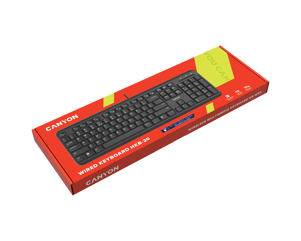 Клавиатура Canyon HKB20 Silent 5