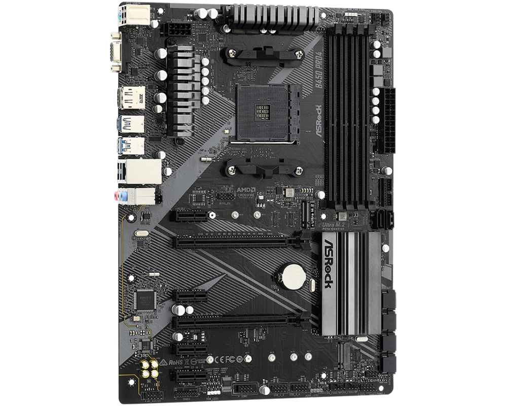 Дънна платка ASROCK B450 PRO4 R2.0 /AM4 6