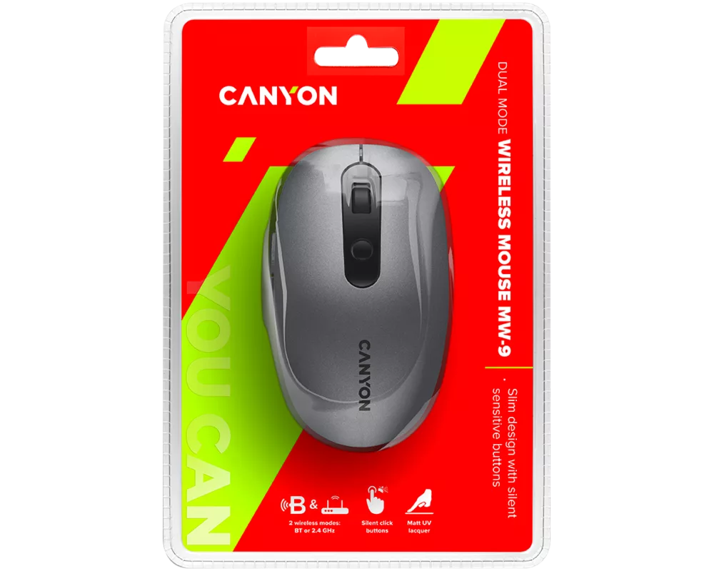 Мишка CANYON mouse MW-9 Dual-mode Wireless Gre... 5