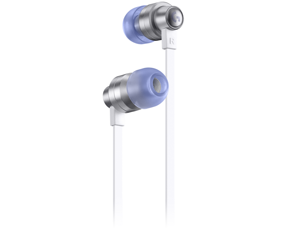 Слушалки Геймърски слушалки с микрофон Logitech G333 In-ear 3.5 mm + USB-C adapter, тапи жични, бели 8