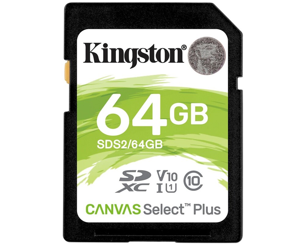 Флаш карта KINGSTON 64GB SDXC Canvas Select Plus 100R C10 UHS-I U1 V10 5