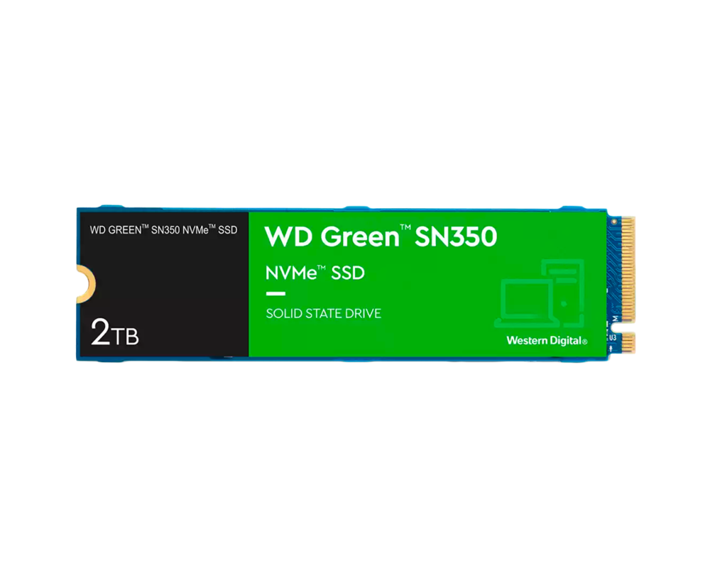 SSD WD Green SN350 NVMe SSD 2TB M.2 2280 PCIe Gen3 8Gb 10