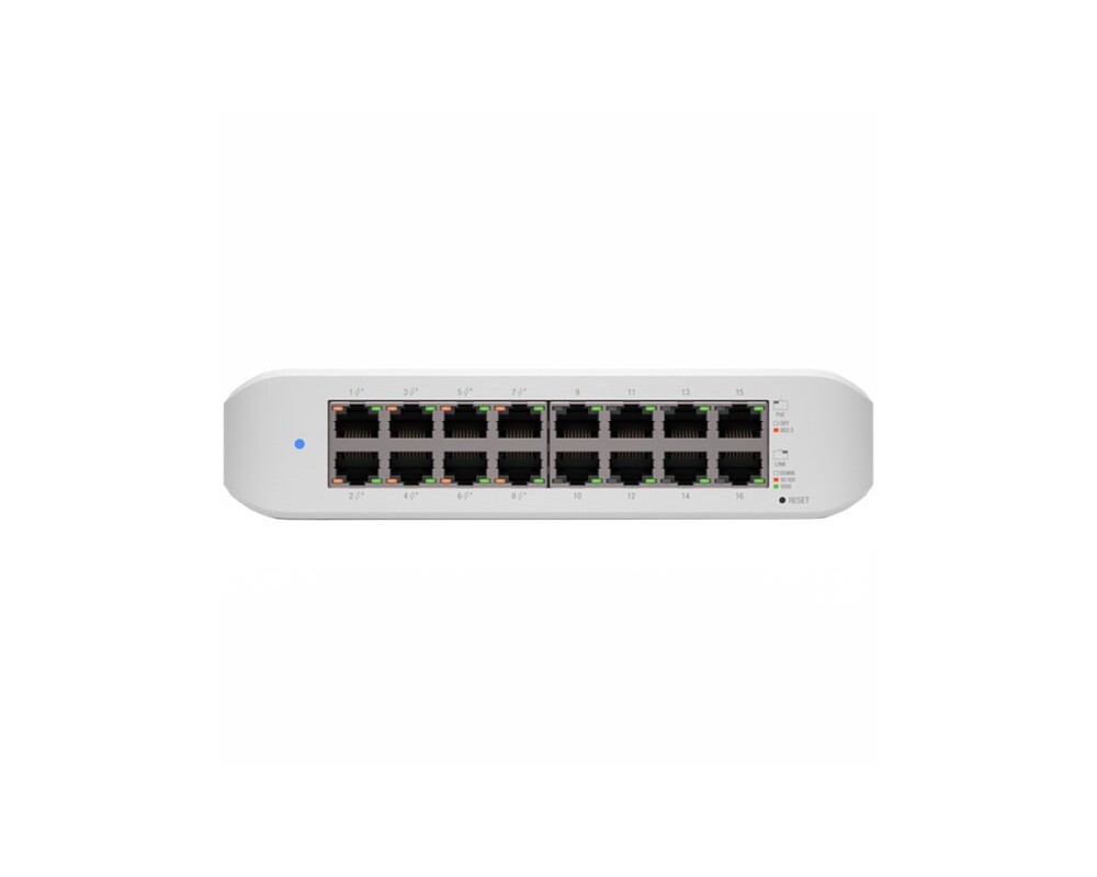 Switch (Комутатор) 16-портов гигабитен PoE комутатор Ubiquiti UniFi Switch Lite USW-Lite-16-PoE Gen2 9