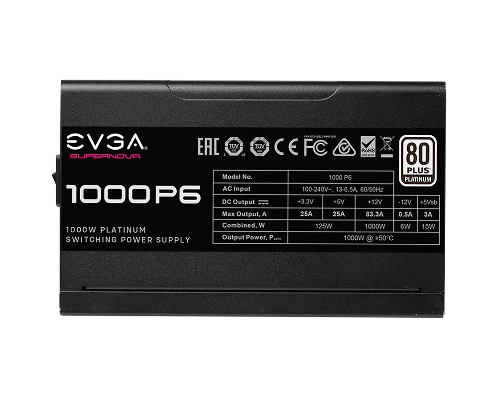 Захранване EVGA SuperNOVA 1000 P6 4