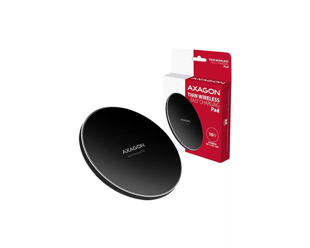 Външна батерия AXAGON WDC-P10T thin Wireless Fast Charging Pad 2