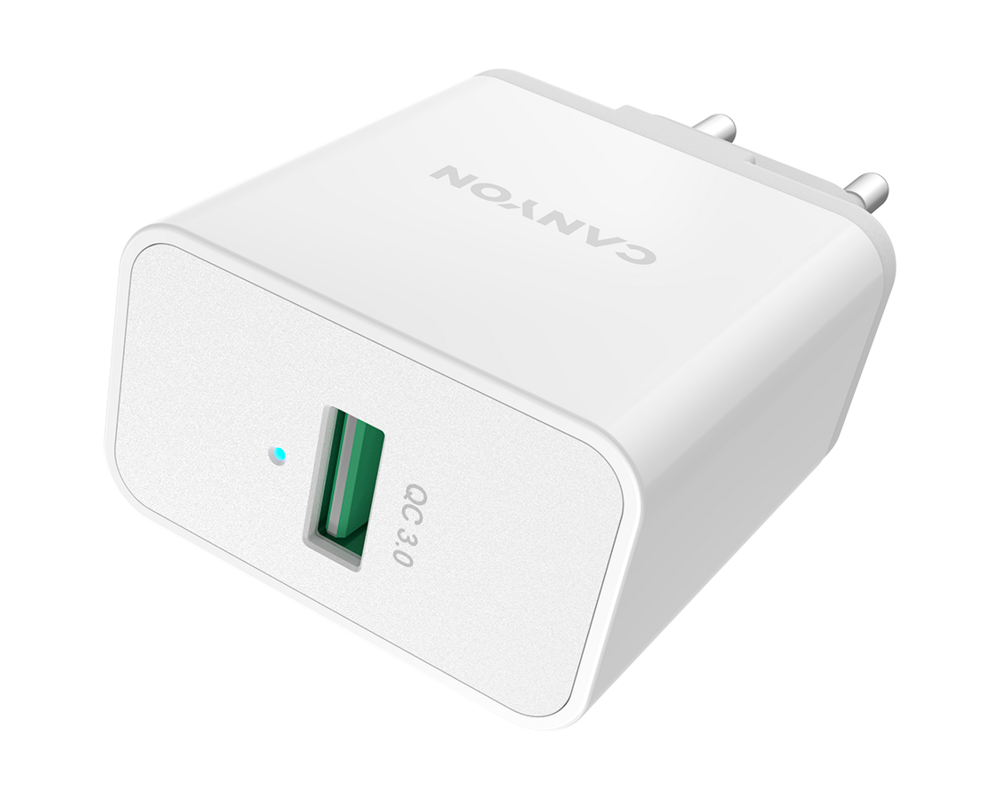 Зарядно CANYON chatger H-24 QC 3.0 24W USB-A Whi... 3