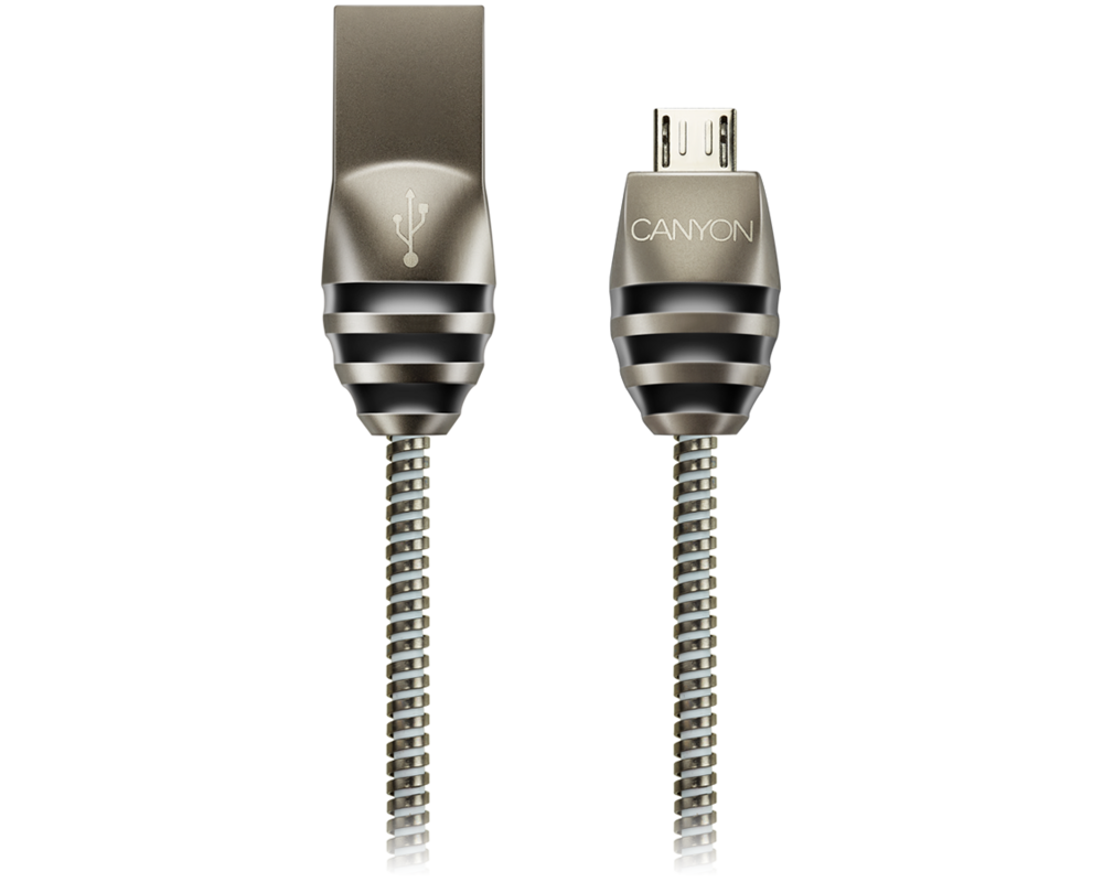 Кабел CANYON cable UM-5 MicroUSB 10W 1m Dark G...