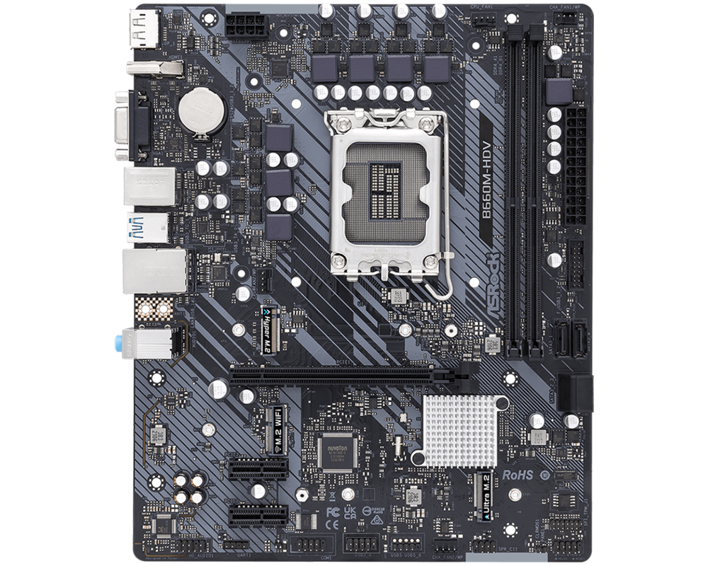 Дънна платка ASRock B660M-HDV, LGA1700, DDR4, mATX 11