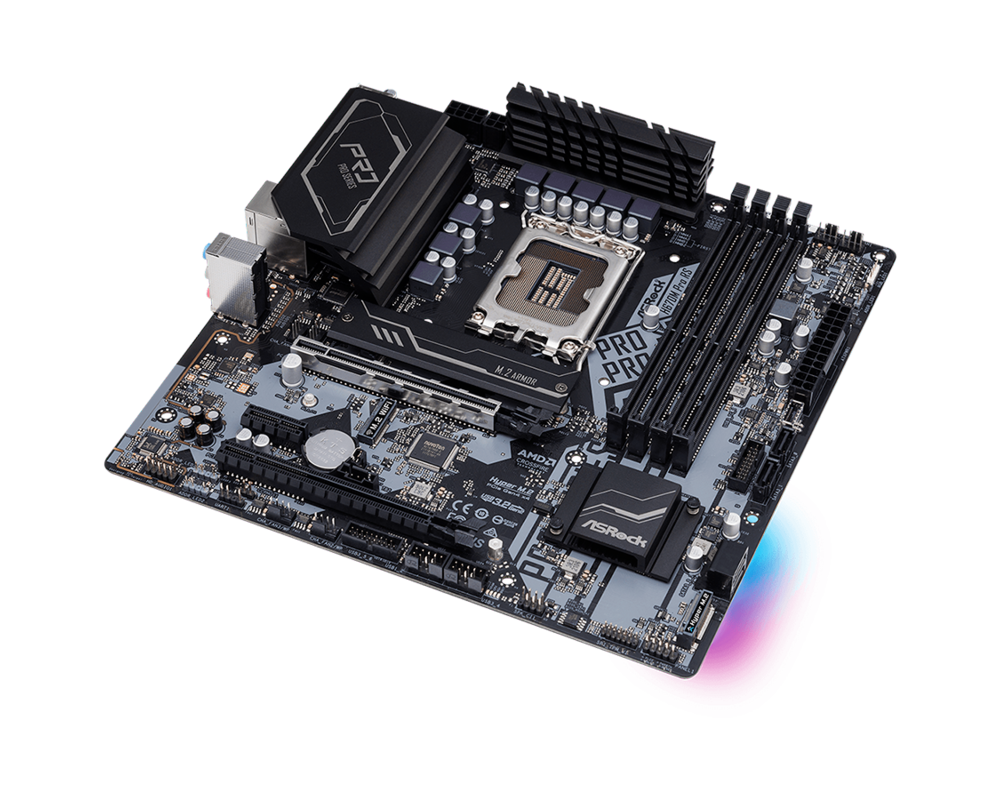 Дънна платка ASROCK H670M Pro RS LGA1700 4x DDR4 DIMM HDMI DP 1xPCIe 5.0 x16 1xPCIe 4.0 x16 3xPCIe 3.0 x1 15