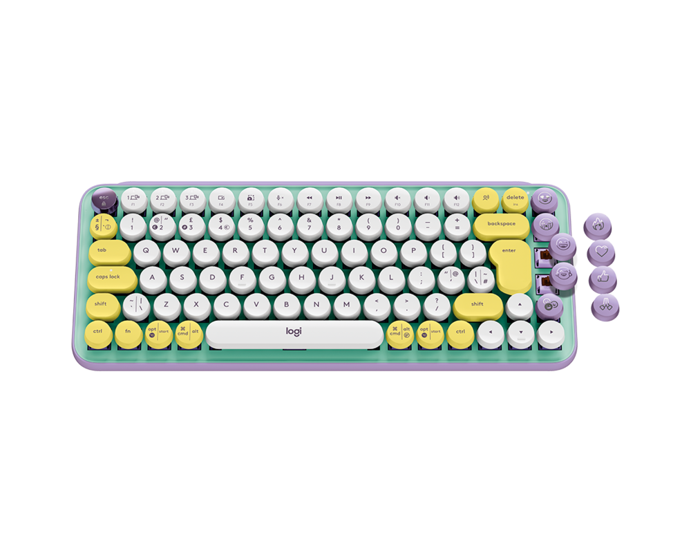 Клавиатура Logitech POP Keys Wireless Mechanical Keyboard With Emoji Keys - DAYDREAM_MINT - US INT'L - INTNL 7