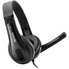  CANYON CHSU-1 basic PC headset with microphone 279429 CNS-CHSU1B на топ цена - PIC.bg
