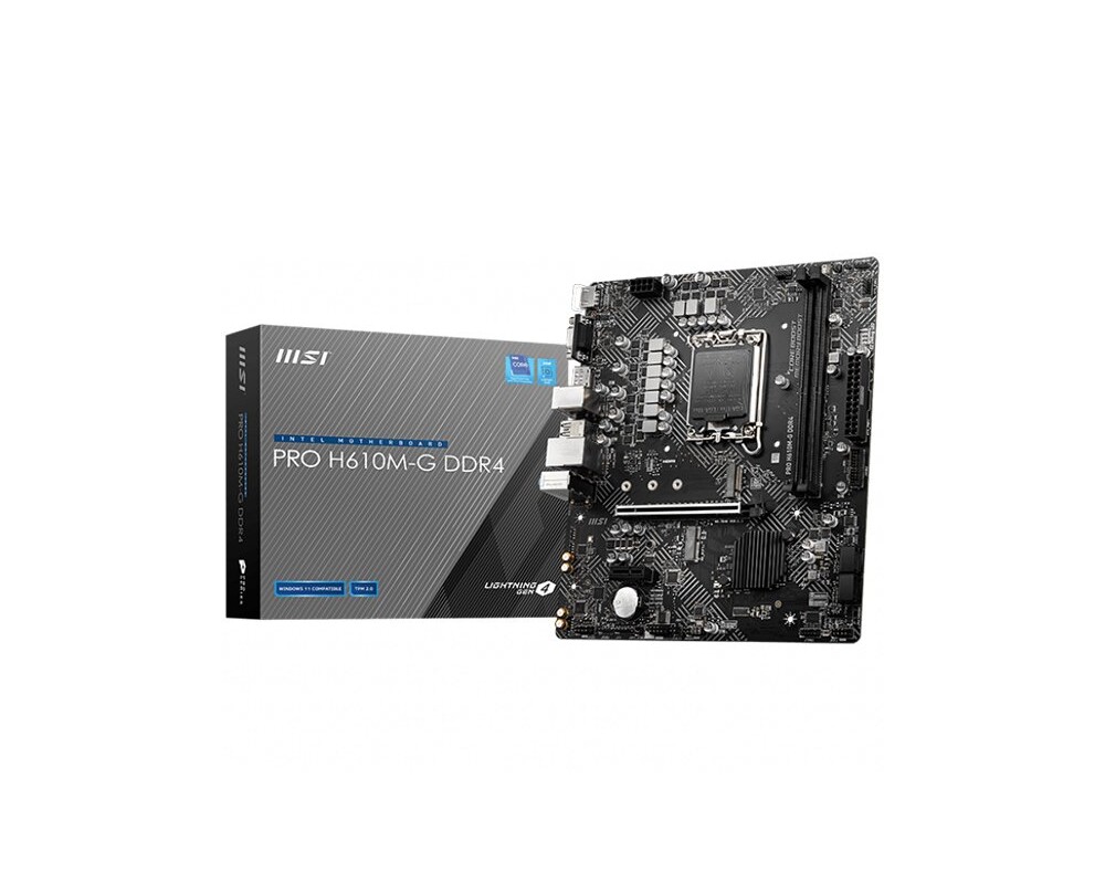 Дънна платка MSI PRO H610M-G DDR4 LGA 1700 1xHDMI 1xVGA 1xDP
