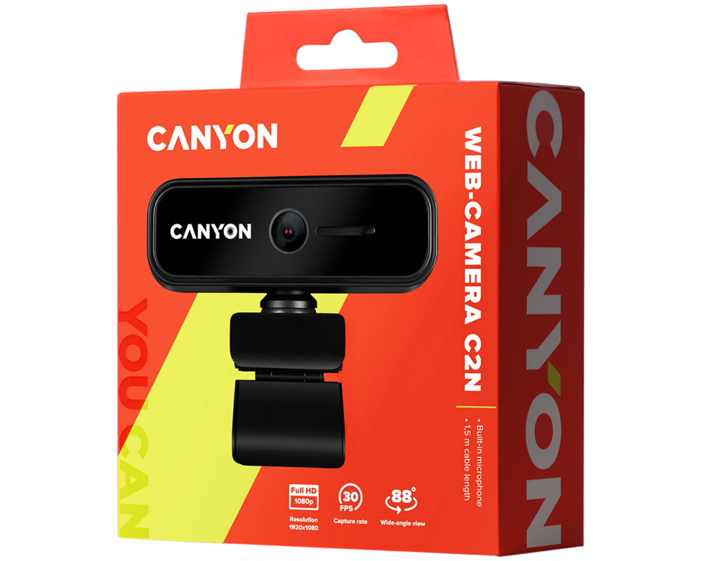 Уеб камера CANYON webcam C2N Full HD 1080p Black 3