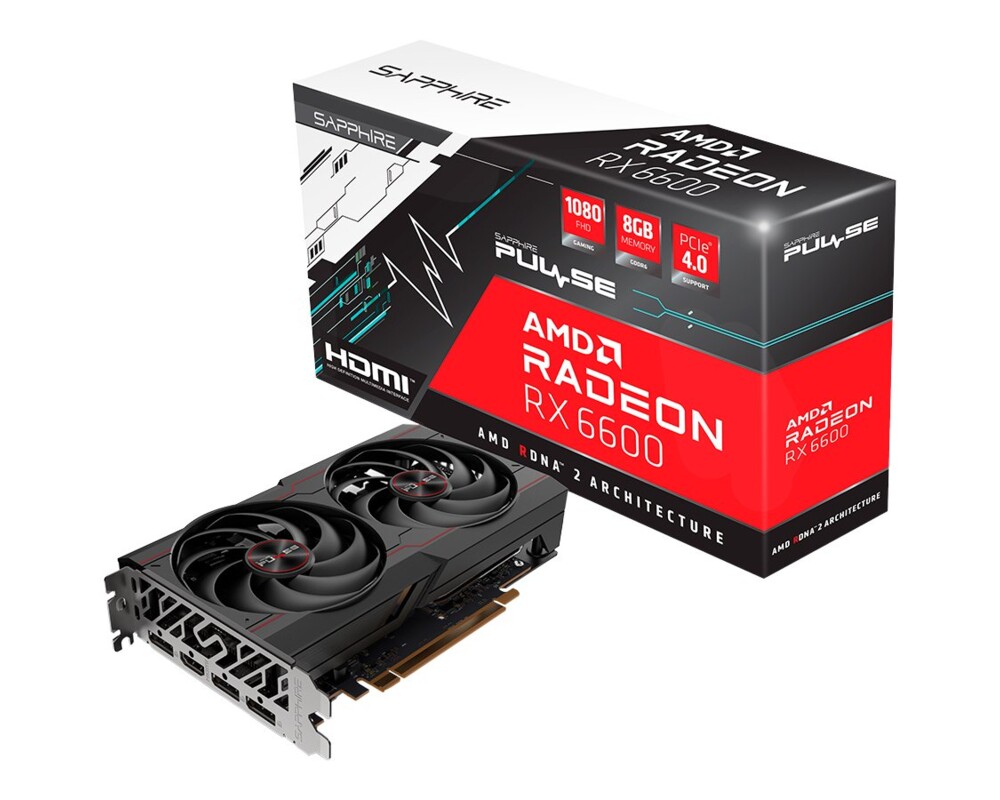 Видеокарта Sapphire PULSE Radeon RX 6600 8GB GDDR6 12