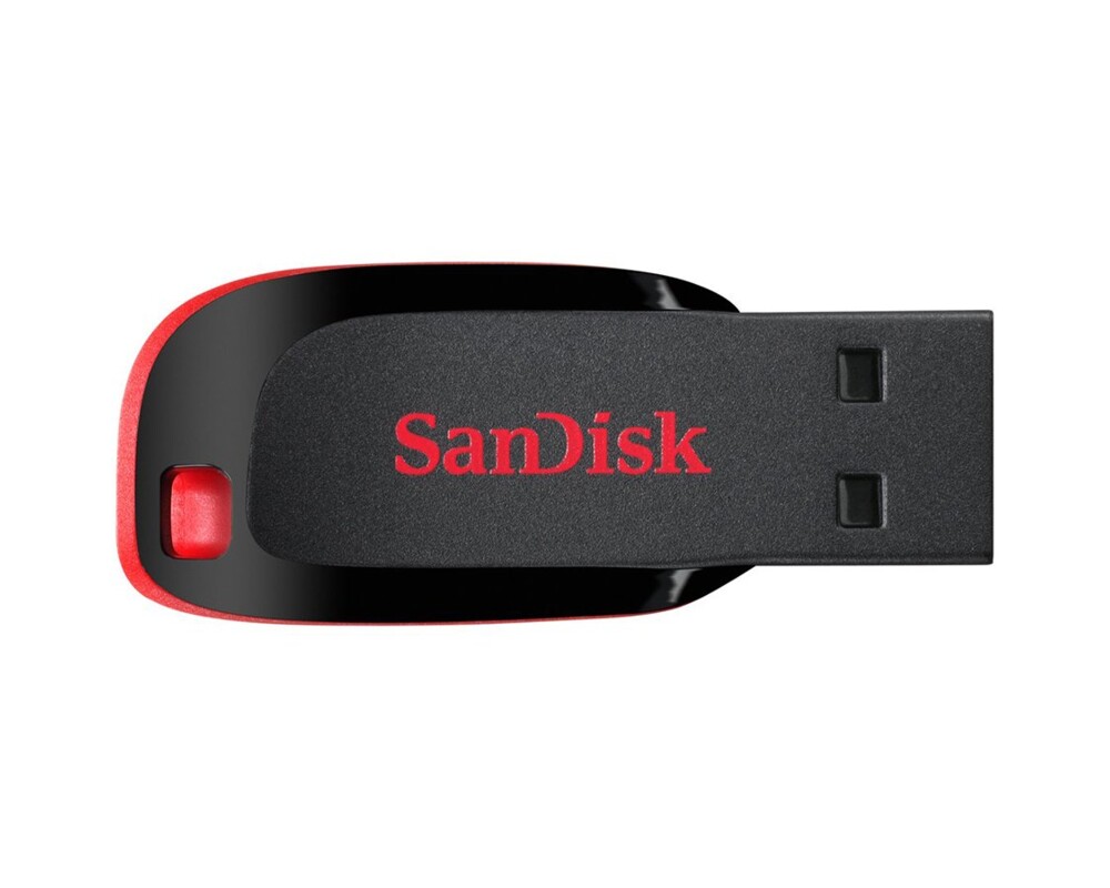 Флаш памет SanDisk Cruzer Blade, 64GB, USB 2.0, Черен-Червен 2