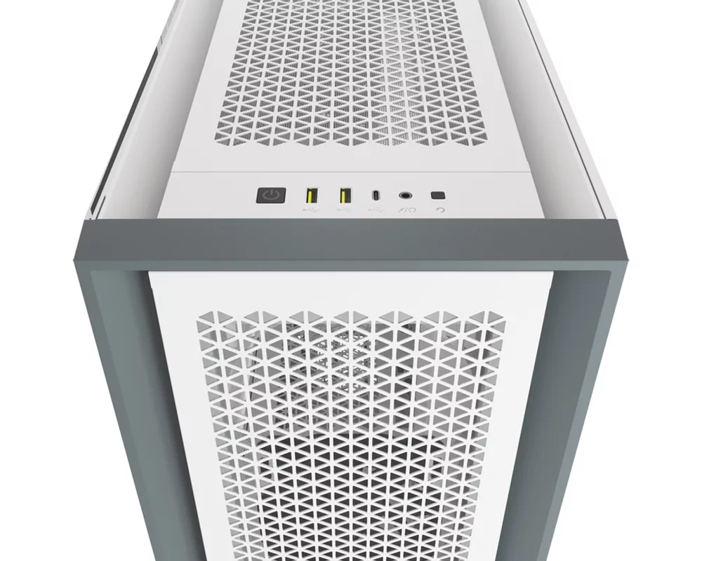 Кутия CORSAIR 5000D AIRFLOW Tempered Glass Mid-Tower ATX PC Case White 5