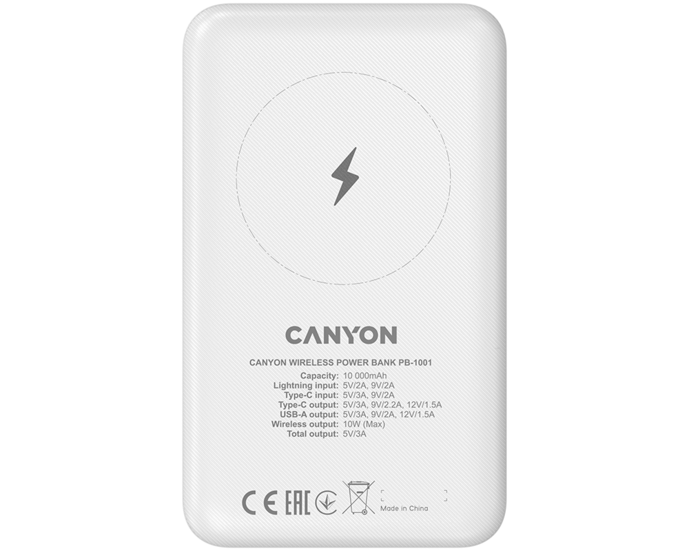 Външна батерия CANYON power bank PB-1001 10000 mAh PD 1... 12