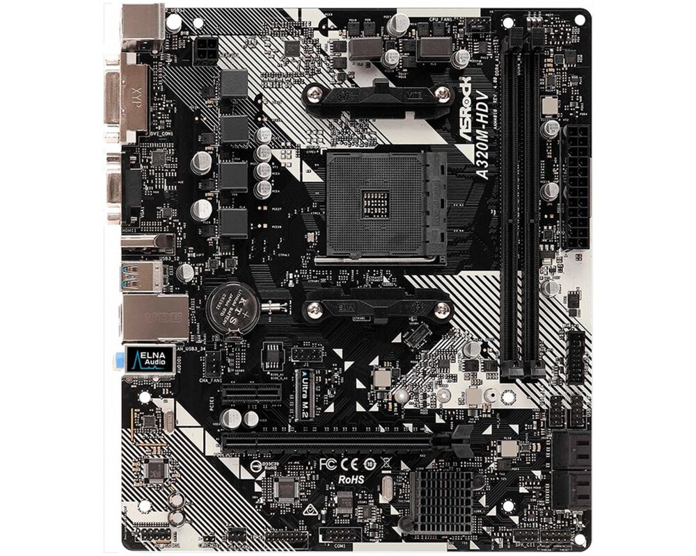 Дънна платка ASROCK A320M-HDV R4.0 mATX AM4 7