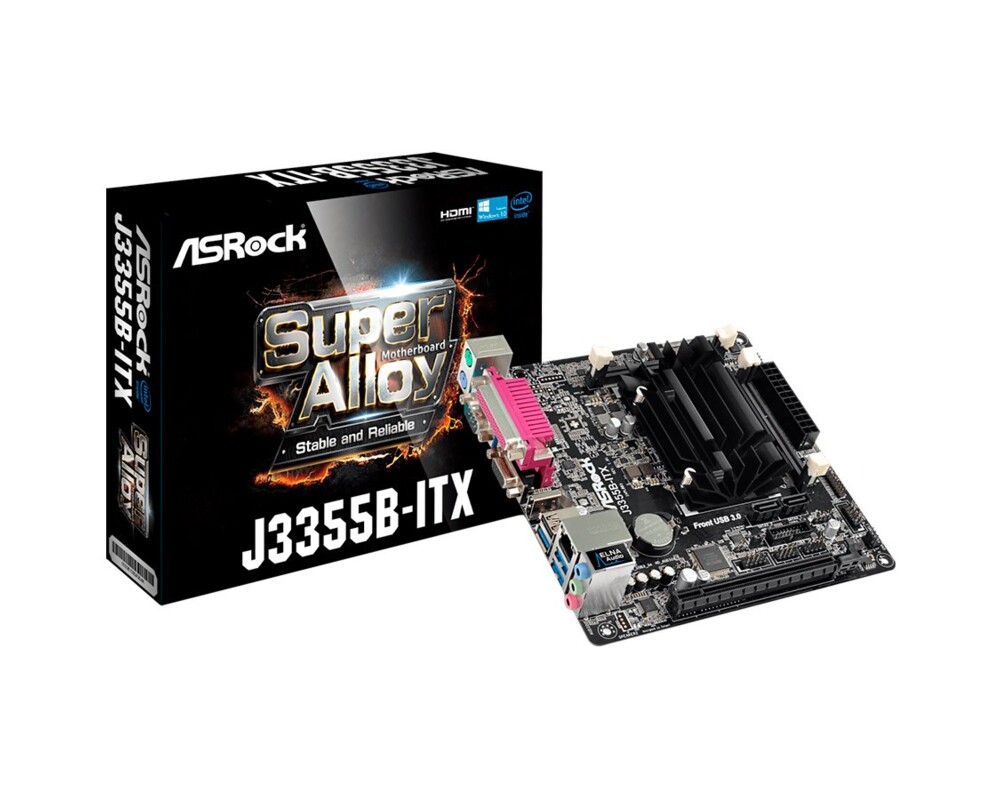 Дънна платка ASROCK Intel J3355 DDR3 2xSATA mITX MB 6