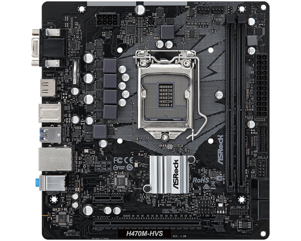 Дънна платка ASROCK H470M-HVS LGA 1200 DDR4 4xSATA mATX MB 7