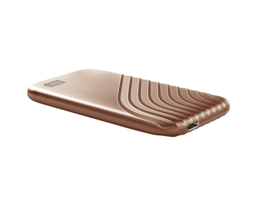 SSD WD My Passport SSD 2TB Gold Cross Compatible USB 3.2 Gen-2 and USB-C 1050MB 12