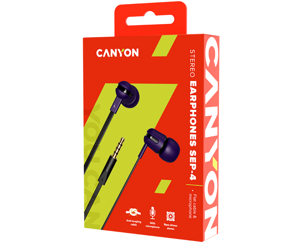 Слушалки CANYON SEP-4 Stereo earphone with microphone 6