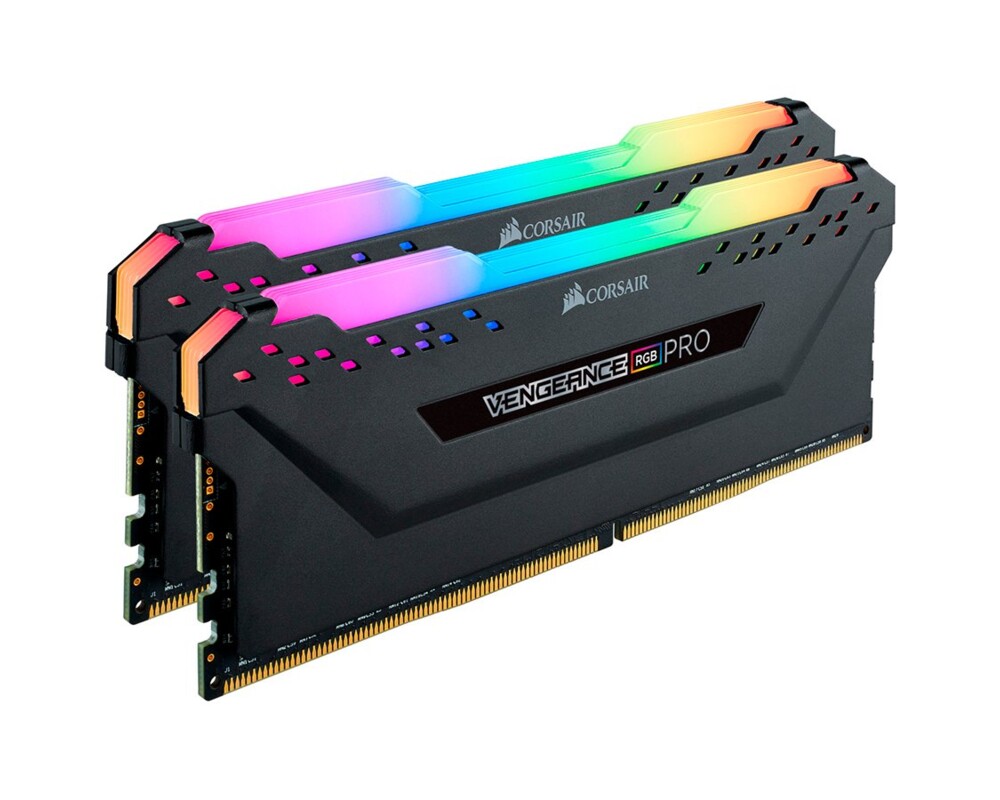 Памет CORSAIR DDR4 3200MHz 2x8GB 2x288 DIMM Unbuffered 16-18-18-36 Vengeance RGB PRO black Heat spreader 1.35V XMP 2.0 for AMD Ryzen 3