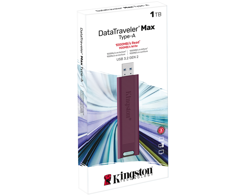 Флаш памет KINGSTON DataTraveler Max 1ТB, USB-A 3.2 Gen 2, Червена 6
