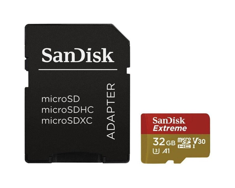 Флаш карта Sandisk Extreme® microSDHC Card, 32GB, SD Adapter, Class 10, U3 2