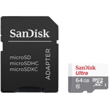  SANDISK Ultra microSDHC UHS-I, 64GB, Class 10, 80Mb/s, Адаптер 529381 SD-SDSQUNR-064G-GN3MA на топ цена - PIC.bg