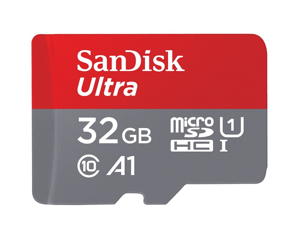 Флаш карта SANDISK Ultra microSDHC, 32GB, A1, UHS-I, U1, Class 10, 120MB/s, Адаптер 3