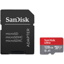  SANDISK Ultra microSDHC UHS-I, 128GB, Class 10, 100Mb/s, Адаптер 529397 SDSQUNR-128G-GN3MA на топ цена - PIC.bg