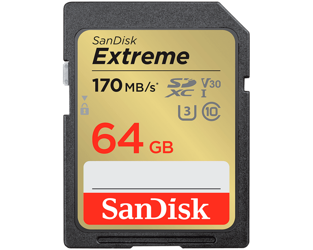 Флаш карта SANDISK Extreme SDXC, 64GB, UHS-1,Class 10, U3, V30, 80 MB/s 2