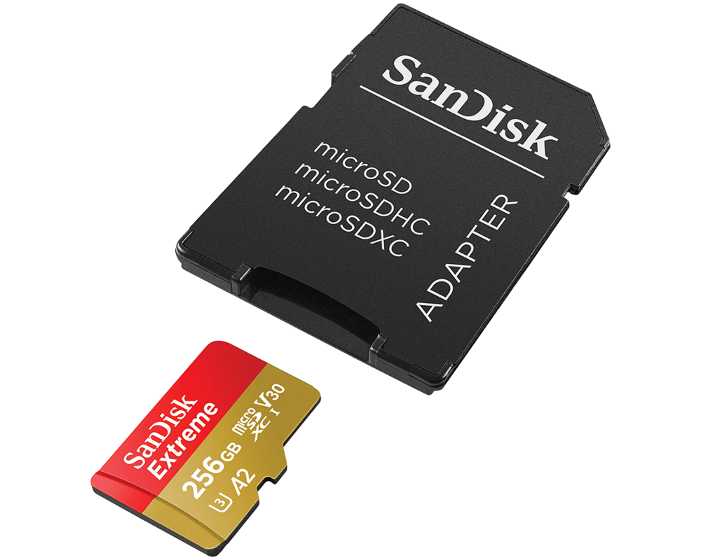 Флаш карта SANDISK Extreme microSDXC, 256GB, Class 10 U3, V30 130 MB/s 2