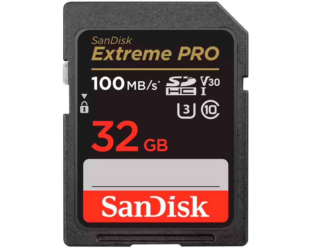 Флаш карта SANDISK Extreme PRO SDHC, 32GB, UHS-1, Class 10, U3, 90 MB/s 2