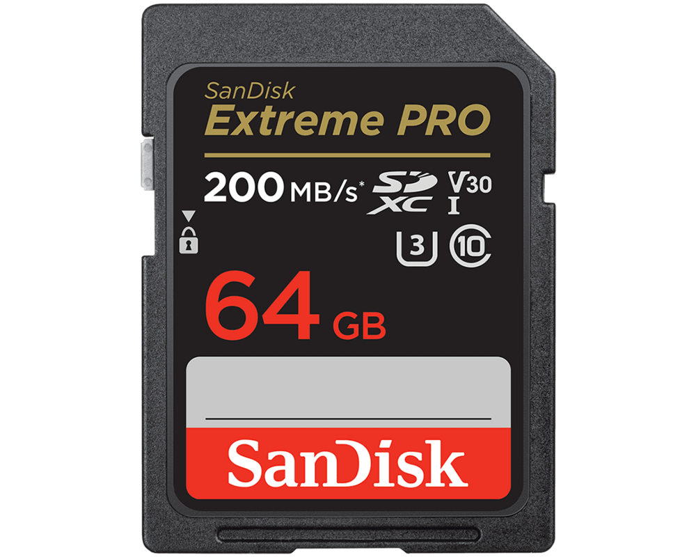 Флаш карта SANDISK Extreme PRO SDHC, 64GB, UHS-1, Class 10, U3, 90 MB/s 2