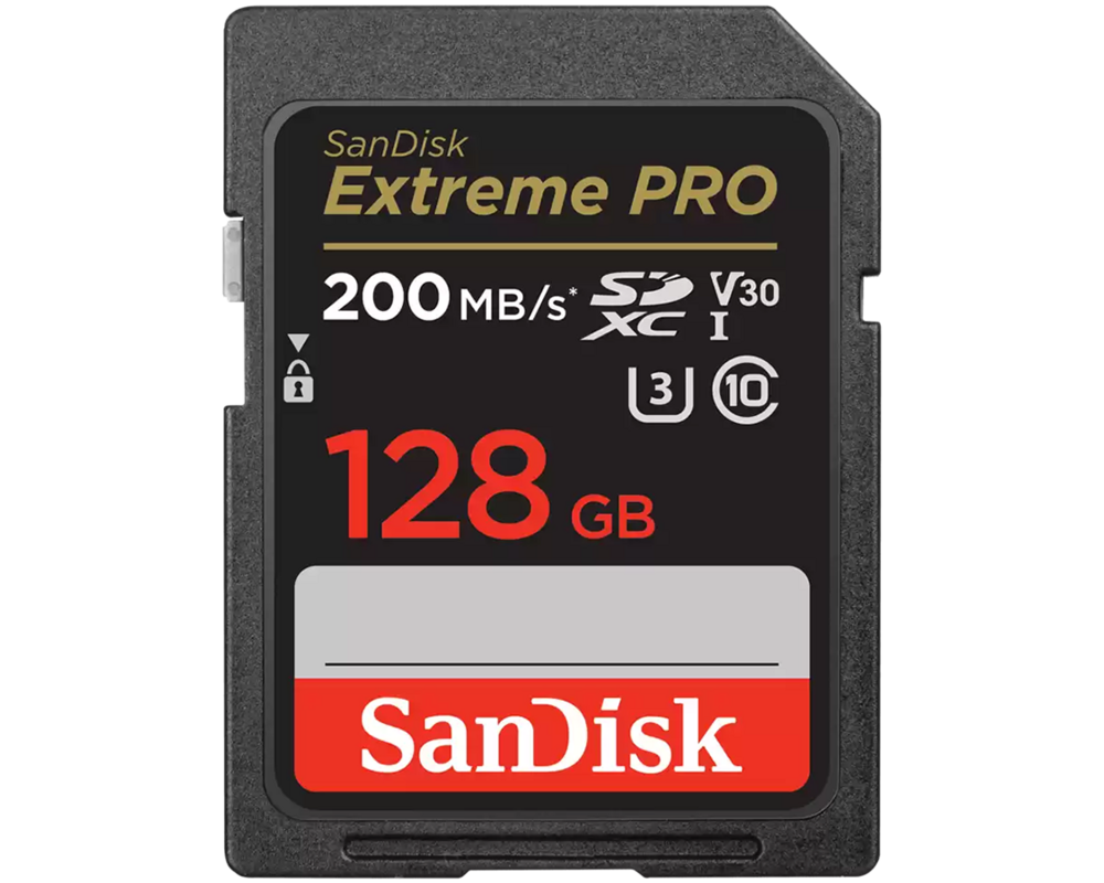 Флаш карта SANDISK Extreme PRO SDXC, 128GB, UHS-1, Class 10, U3, 90 MB/s 2