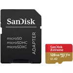<span>Флаш карта</span> SanDisk Extreme microSDXC 128GB + SD Ada... <span class='catalog-num-in-name'>SDSQXAF-128G-GN6AA</span> - 