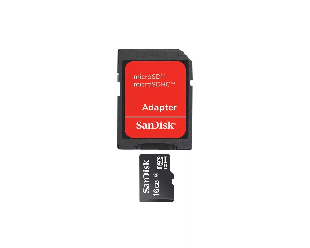 Флаш карта SanDisk microSDHC 16GB + SD Adapter; EAN... 3