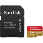 <span>Флаш карта</span> SANDISK Memory Flash cards 256GB Extreme Plus Micro SDXC Class 10/UHS-I U3/Video Speed Class V30/Application Performance Class A2 <span class='catalog-num-in-name'>SDSQXBZ-256G-GN6MA</span> - 