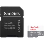 <span>Флаш карта</span> SanDisk Ultra microSDXC 64GB + SD Adapter 100MB/s Class 10 UHS-I- Tablet Packaging <span class='catalog-num-in-name'>SDSQUNR-064G-GN6TA</span> - 