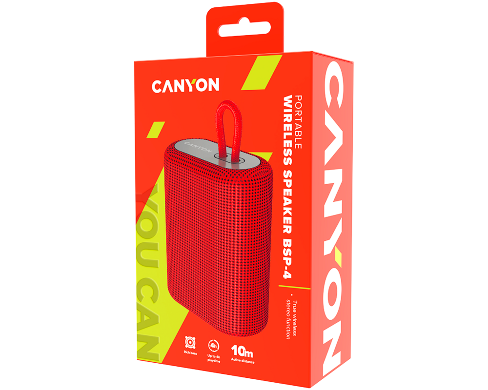 Тонколони CANYON speaker BSP-4 5W Red 4