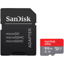  SanDisk Ultra microSDXC 512GB + SD Adapter 150MB/s  A1 Class 10 UHS-I 544034 SDSQUAC-512G-GN6MA на топ цена - PIC.bg